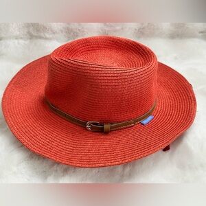 Wallaroo Naples Orange Hat – 100% Paper Braid